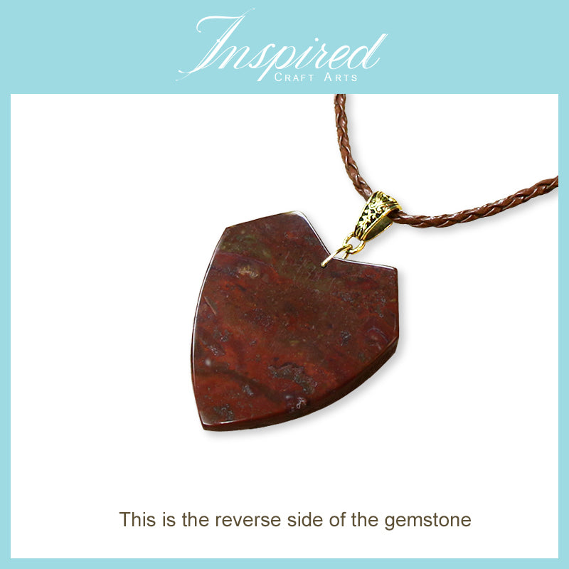 Chocolate Brown Jasper Flower pendant necklace | InspiredCraftArts