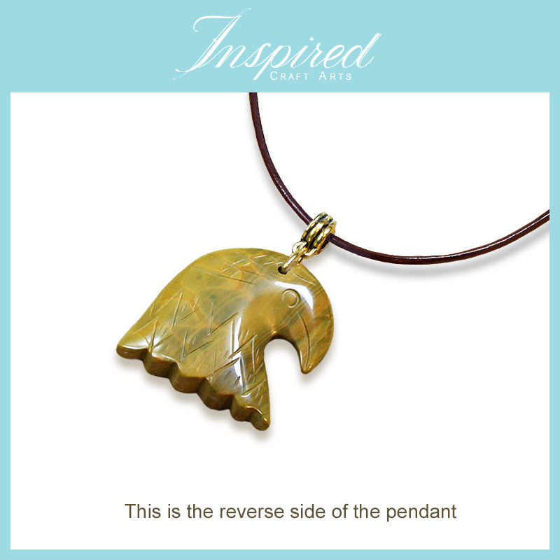 Ocean Jasper Eagle pendant necklace | InspiredCraftArts
