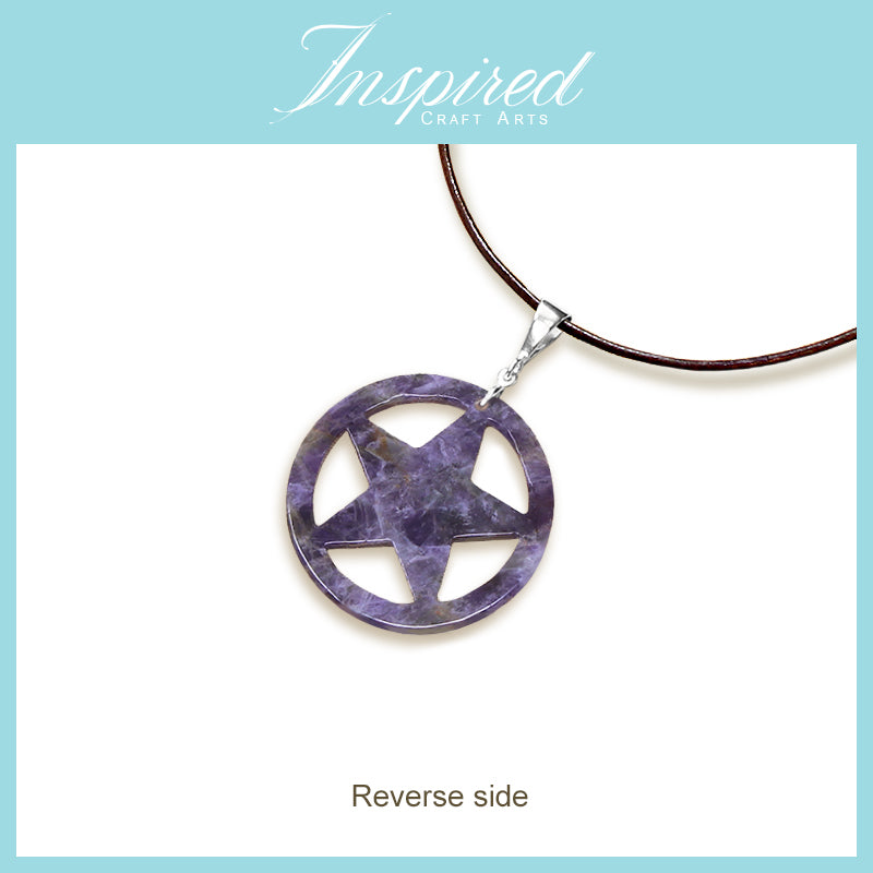 SALE! Chevron Amethyst Star pendant necklace | InspiredCraftArts