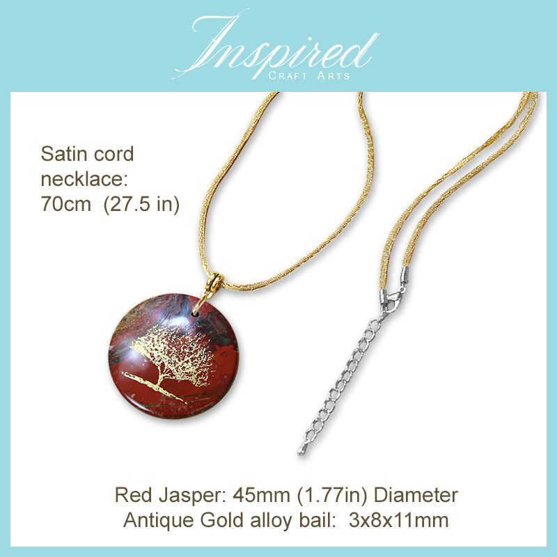 Red Jasper pendant necklace | InspiredCraftArts