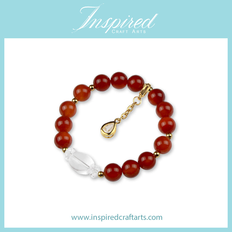 Carnelian Bracelet | Bracelet Clip-on charm | InspiredCraftArts