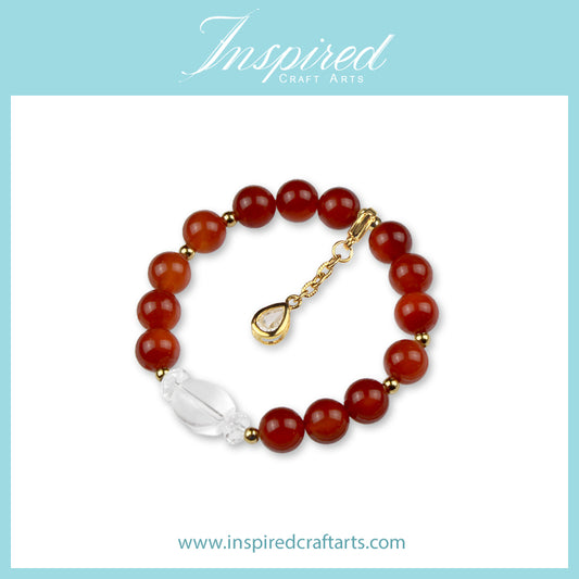 Carnelian Bracelet | Bracelet Clip-on charm | InspiredCraftArts