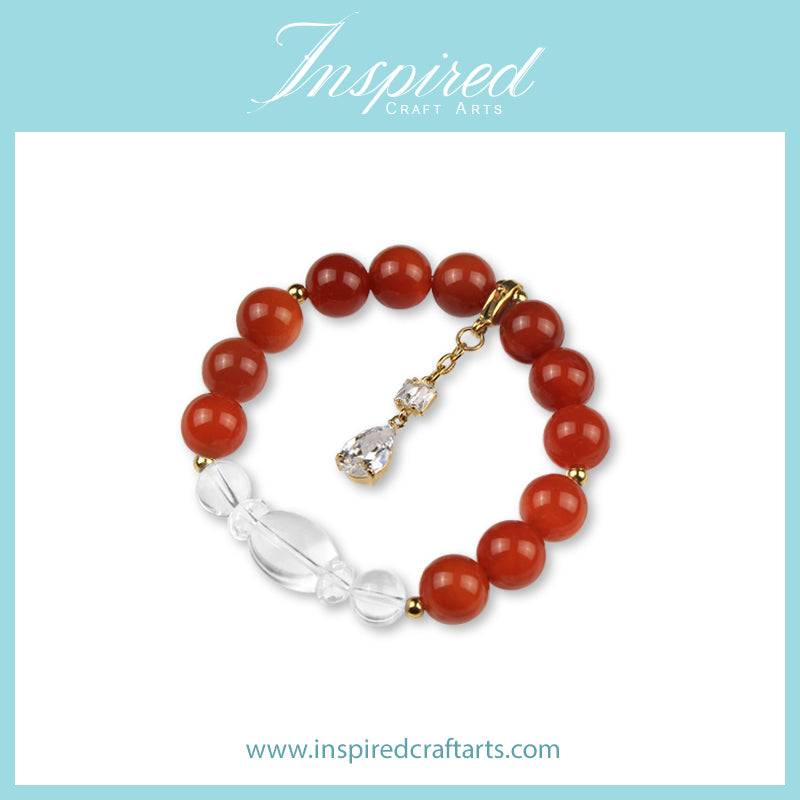 Carnelian Bracelet | Bracelet Clip-on charm | InspiredCraftArts