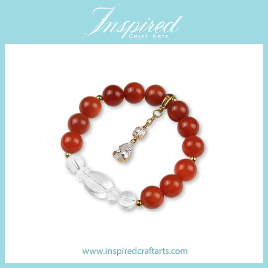 Carnelian Bracelet | Bracelet Clip-on charm | InspiredCraftArts
