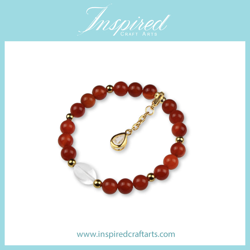 Carnelian Bracelet | Bracelet Clip-on charm | InspiredCraftArts