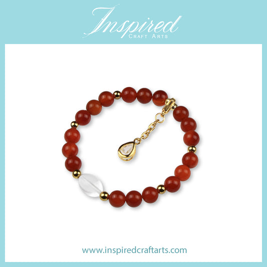 Carnelian Bracelet | Bracelet Clip-on charm | InspiredCraftArts