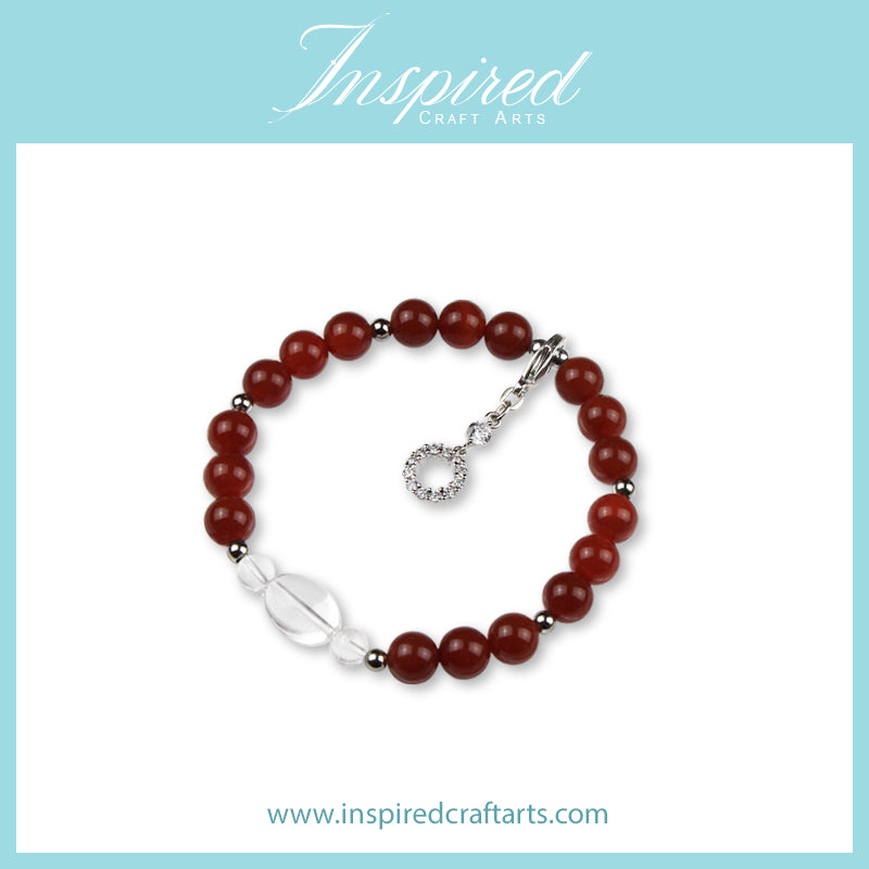 Carnelian Bracelet | Bracelet Clip-on charm | InspiredCraftArts