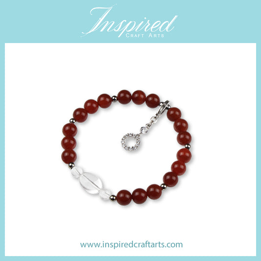 Carnelian Bracelet | Bracelet Clip-on charm | InspiredCraftArts