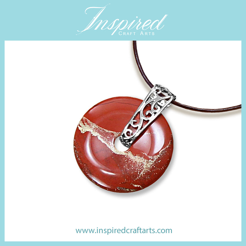 Red Flame Jasper pendant necklace | InspiredCraftArts