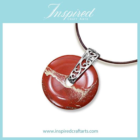 Red Flame Jasper pendant necklace | InspiredCraftArts