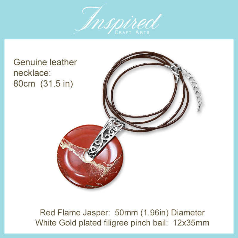 Red Flame Jasper pendant necklace | InspiredCraftArts