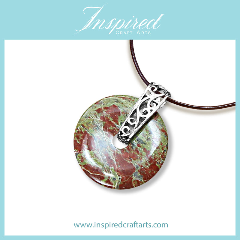 Unakite pendant necklace | InspiredCraftArts