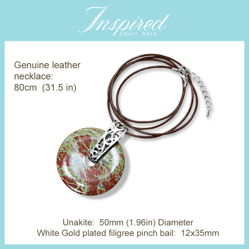 Unakite pendant necklace | InspiredCraftArts