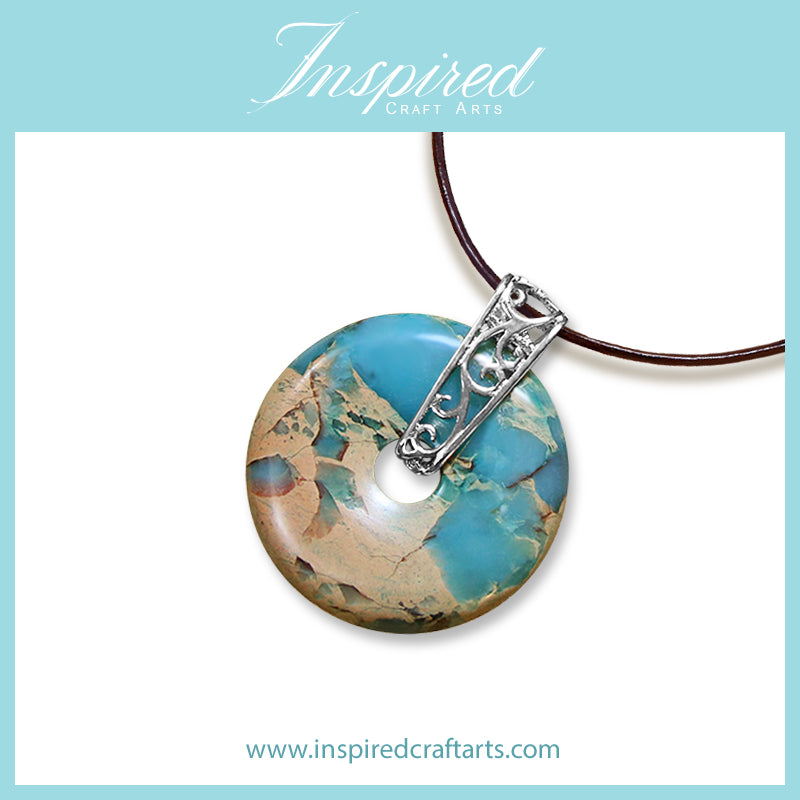 Snakeskin Jasper pendant necklace | InspiredCraftArts