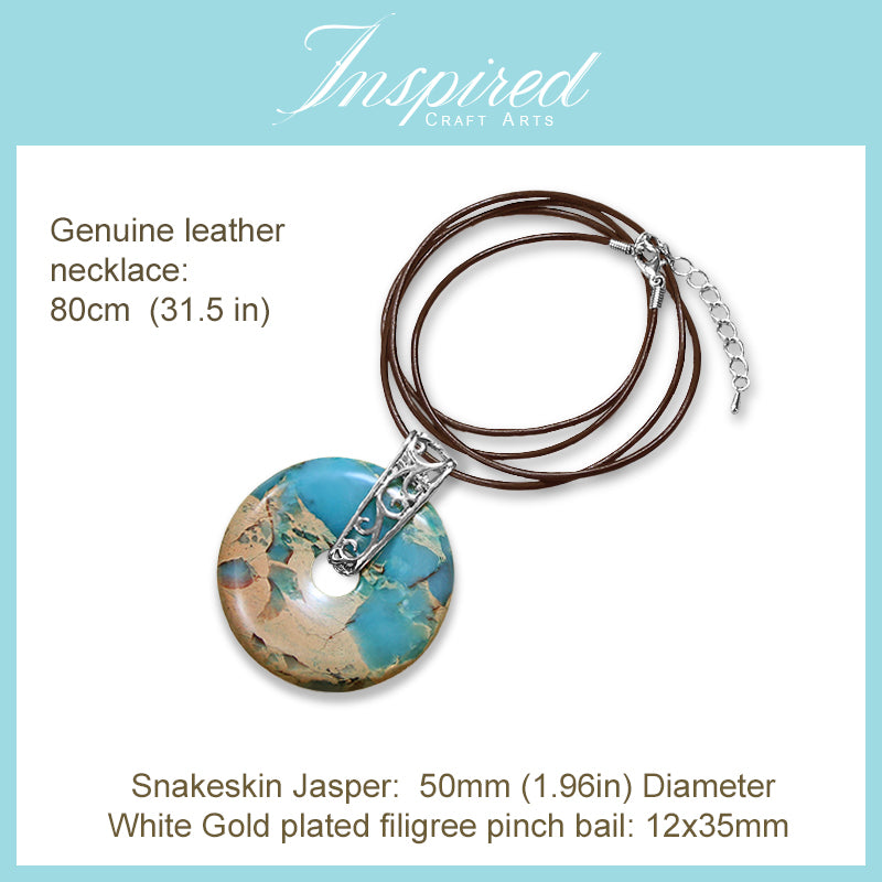 Snakeskin Jasper pendant necklace | InspiredCraftArts