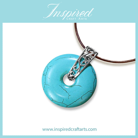 Turquoise Howlite pendant necklace | InspiredCraftArts
