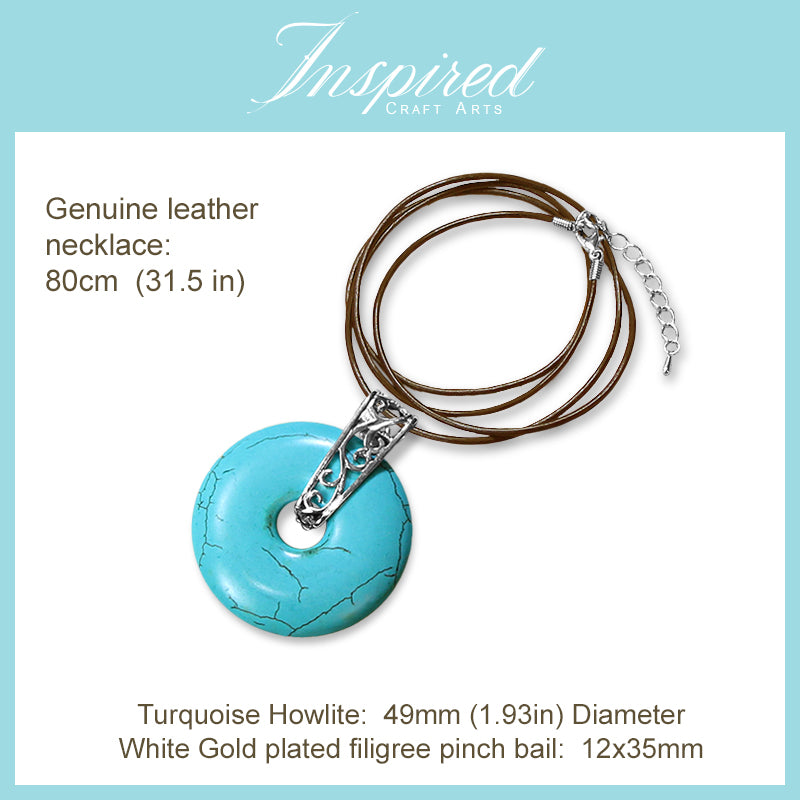 Turquoise Howlite pendant necklace | InspiredCraftArts
