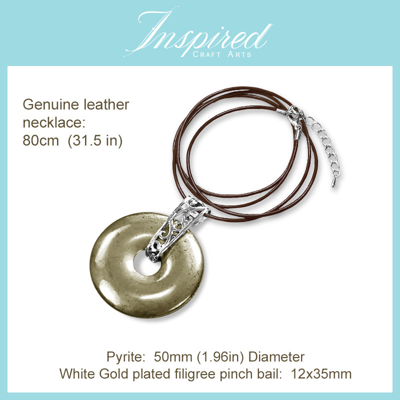 Pyrite pendant necklace | InspiredCraftArts