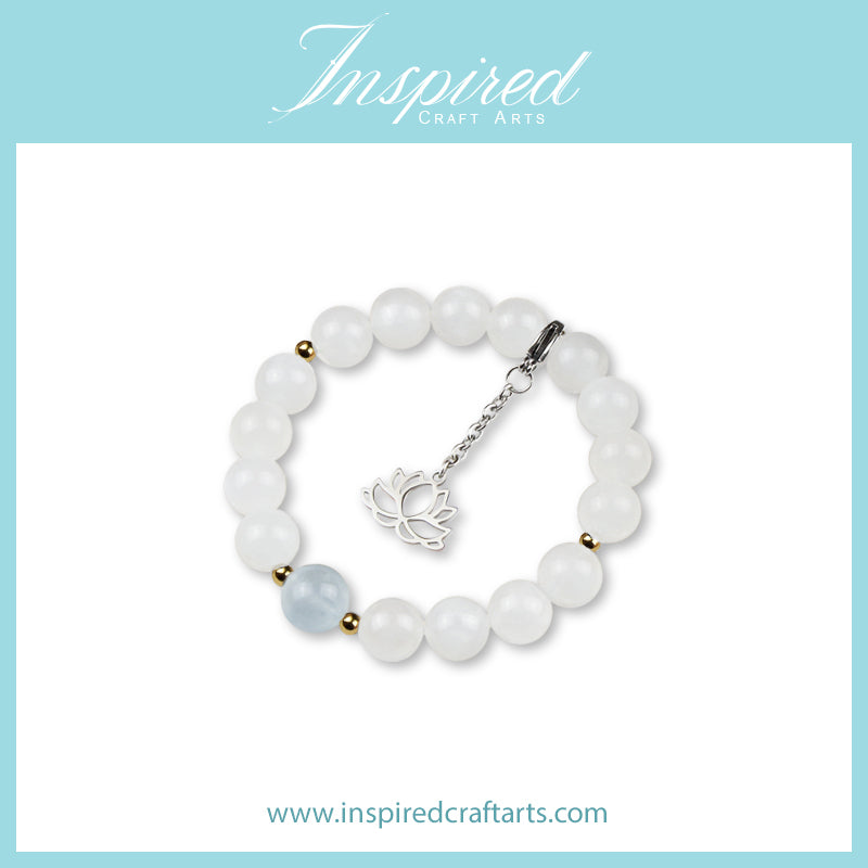 Moonstone Bracelet | Bracelet Clip-on charm | InspiredCraftArts