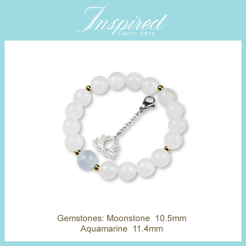 Moonstone Bracelet | Bracelet Clip-on charm | InspiredCraftArts