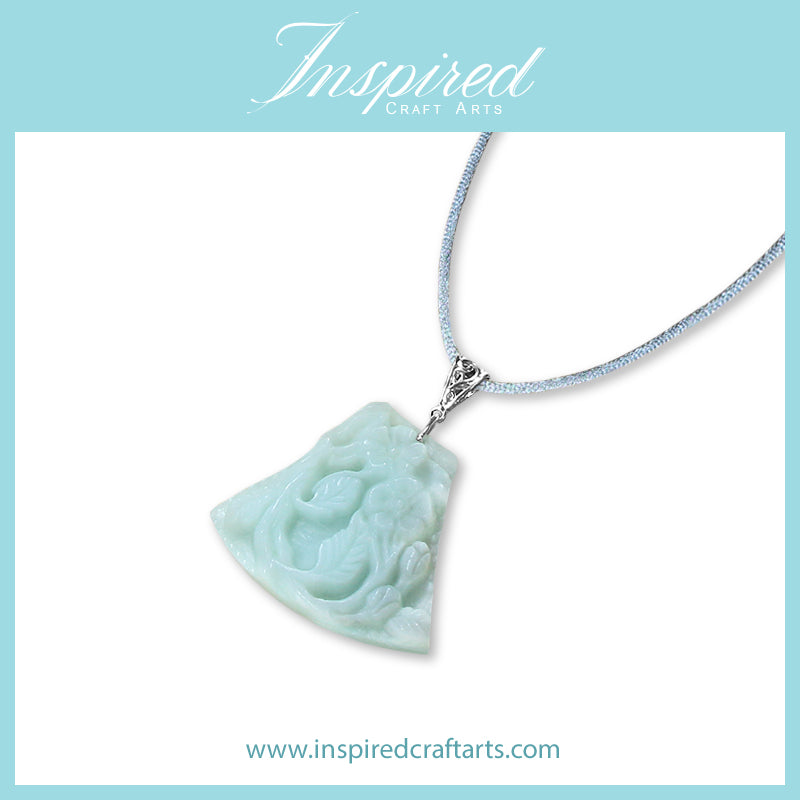Amazonite Flowers pendant necklace | InspiredCraftArts