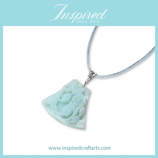 Amazonite Flowers pendant necklace | InspiredCraftArts