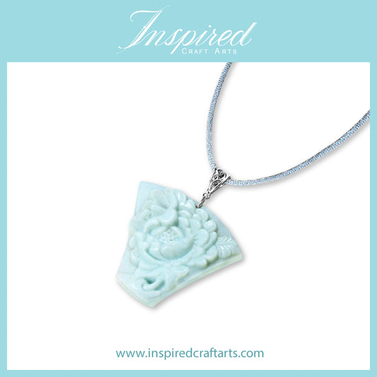 Amazonite Chrysanthemum pendant necklace | InspiredCraftArts