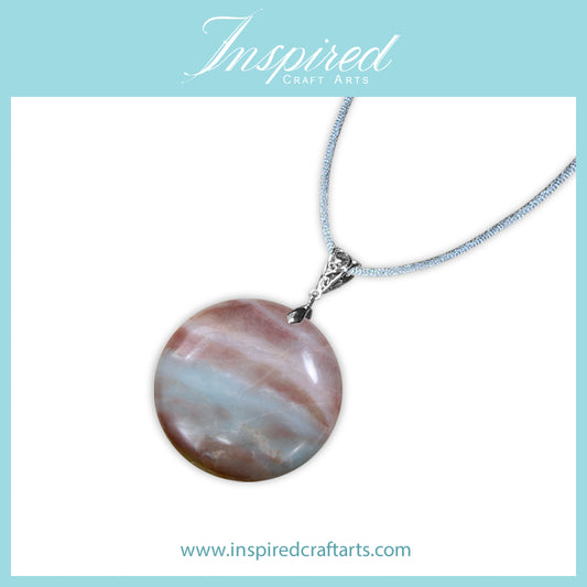 Amazonite Round pendant necklace | InspiredCraftArts
