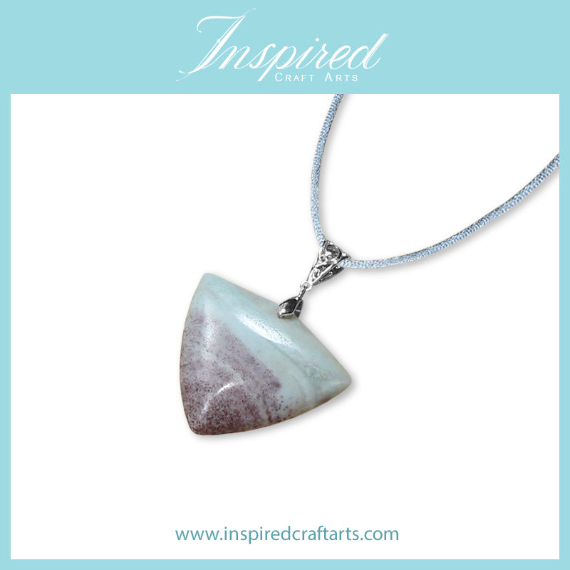 Amazonite Triangle pendant necklace | InspiredCraftArts