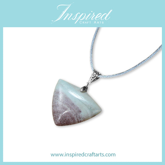 Amazonite Triangle pendant necklace | InspiredCraftArts