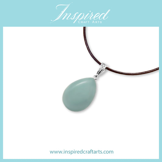 Amazonite Drop pendant necklace | InspiredCraftArts