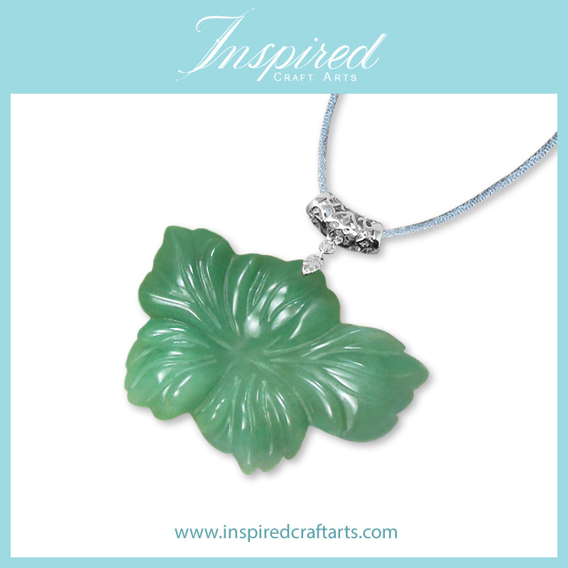 Green Aventurine Flower pendant necklace | InspiredCraftArts