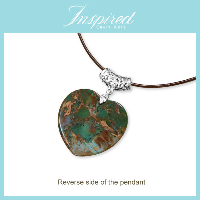 Sale! Ocean Jasper Heart pendant necklace | InspiredCraftArts