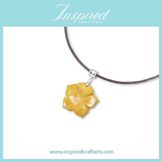 Mookaite Jasper carved Flower pendant necklace | InspiredCraftArts