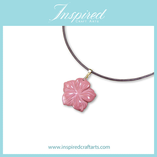 Mookaite Jasper carved Flower pendant necklace | InspiredCraftArts