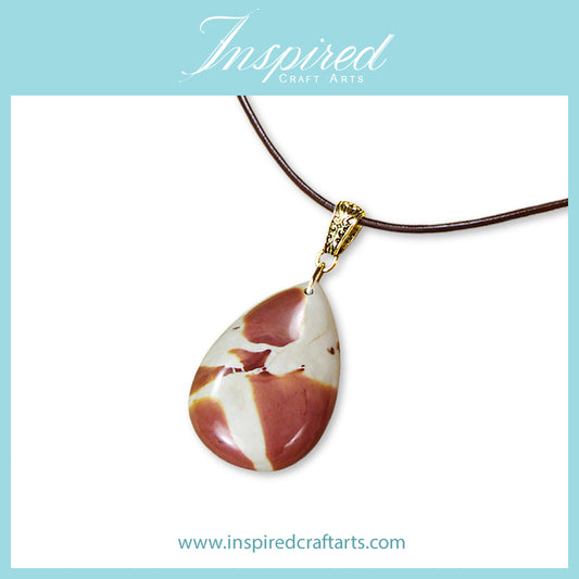Mookaite Jasper Drop pendant necklace | InspiredCraftArts