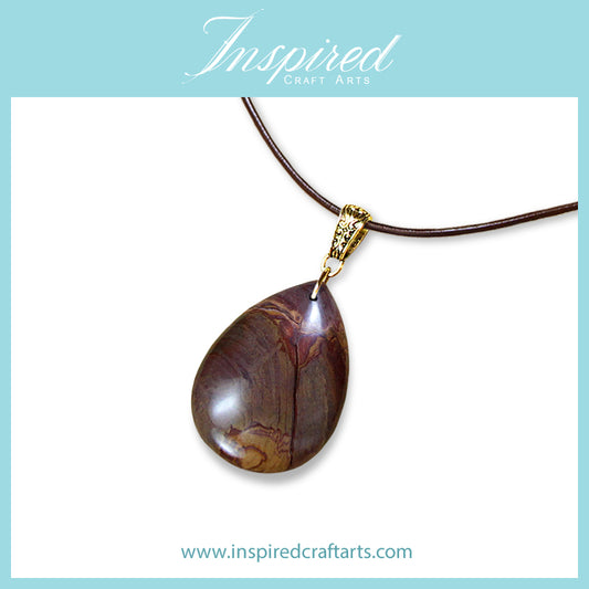 Mookaite Jasper Drop pendant necklace | InspiredCraftArts