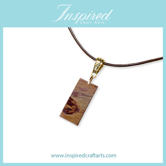 Mookaite Jasper Rectangle pendant necklace | InspiredCraftArts