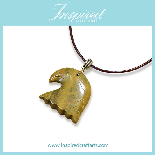 Ocean Jasper Eagle pendant necklace | InspiredCraftArts