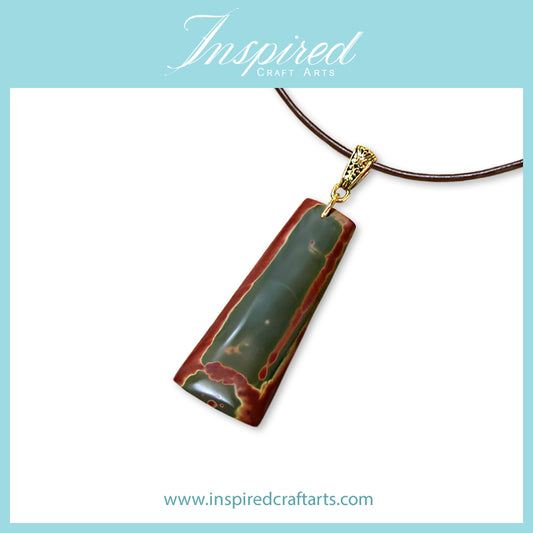 Picasso Jasper Trapeze pendant necklace | InspiredCraftArts