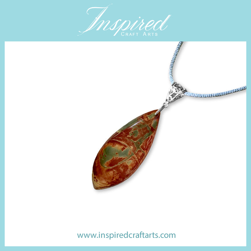 Picasso Jasper Drop pendant necklace | InspiredCraftArts