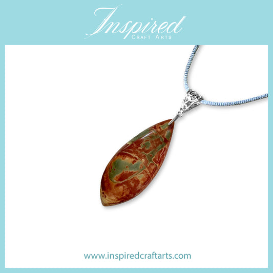 Picasso Jasper Drop pendant necklace | InspiredCraftArts
