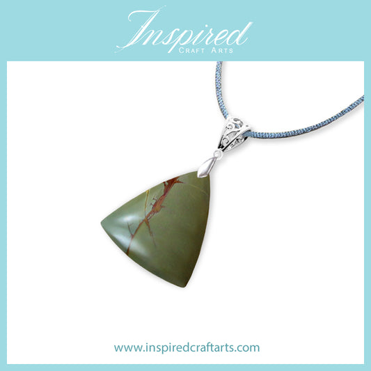 Picasso Jasper Triangle pendant necklace | InspiredCraftArts