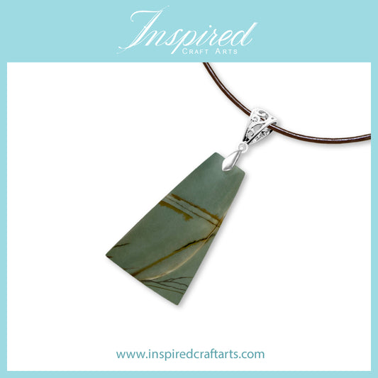 Picasso Jasper Trapeze pendant necklace | InspiredCraftArts