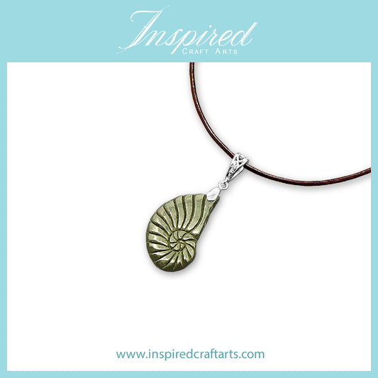 Pyrite Ammonite pendant necklace | InspiredCraftArts