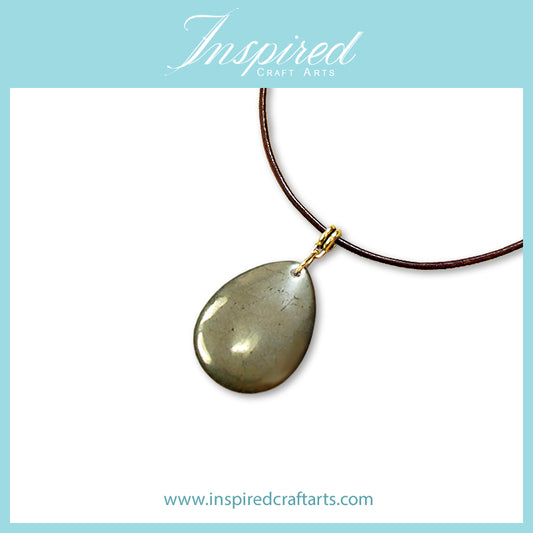 Pyrite Drop pendant necklace | InspiredCraftArts