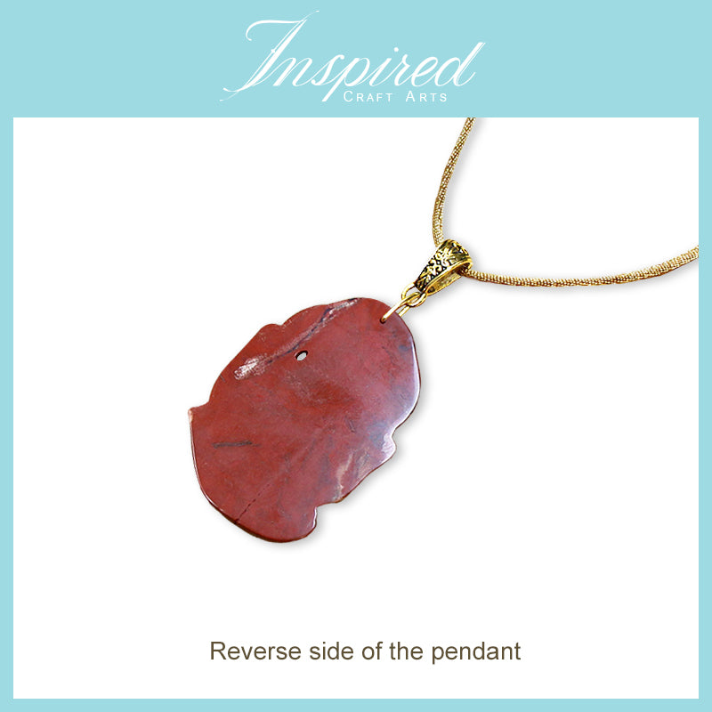 Red Jasper Tulips pendant sweater necklace | InspiredCraftArts