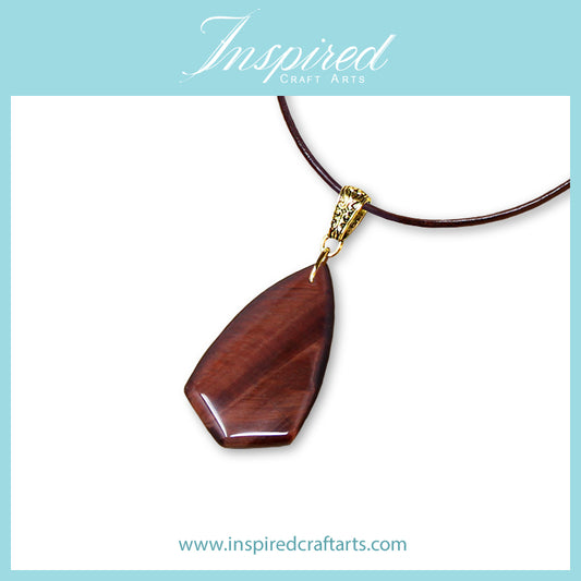 Red Tiger's Kite shape pendant sweater necklace | InspiredCraftArts