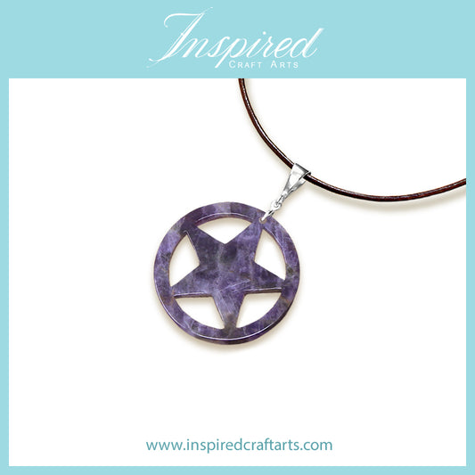SALE! Chevron Amethyst Star pendant necklace | InspiredCraftArts