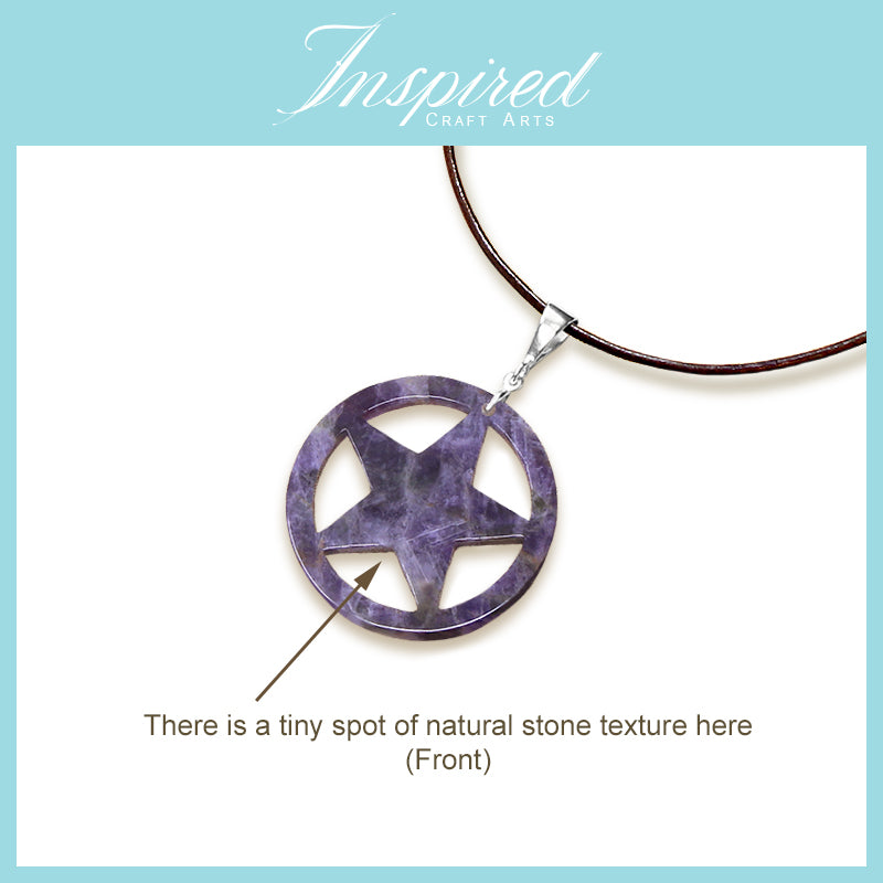 SALE! Chevron Amethyst Star pendant necklace | InspiredCraftArts